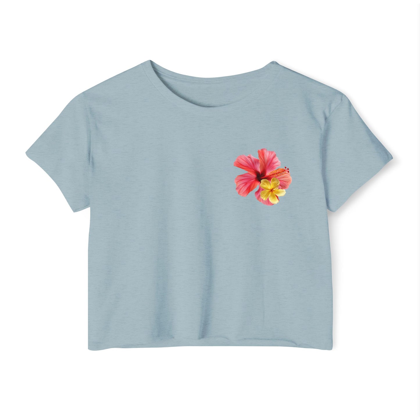 Floral Hibiscus Crop Top
