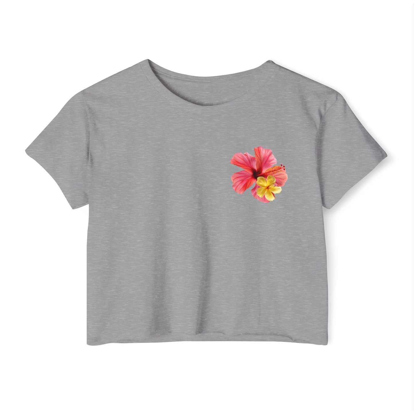 Floral Hibiscus Crop Top