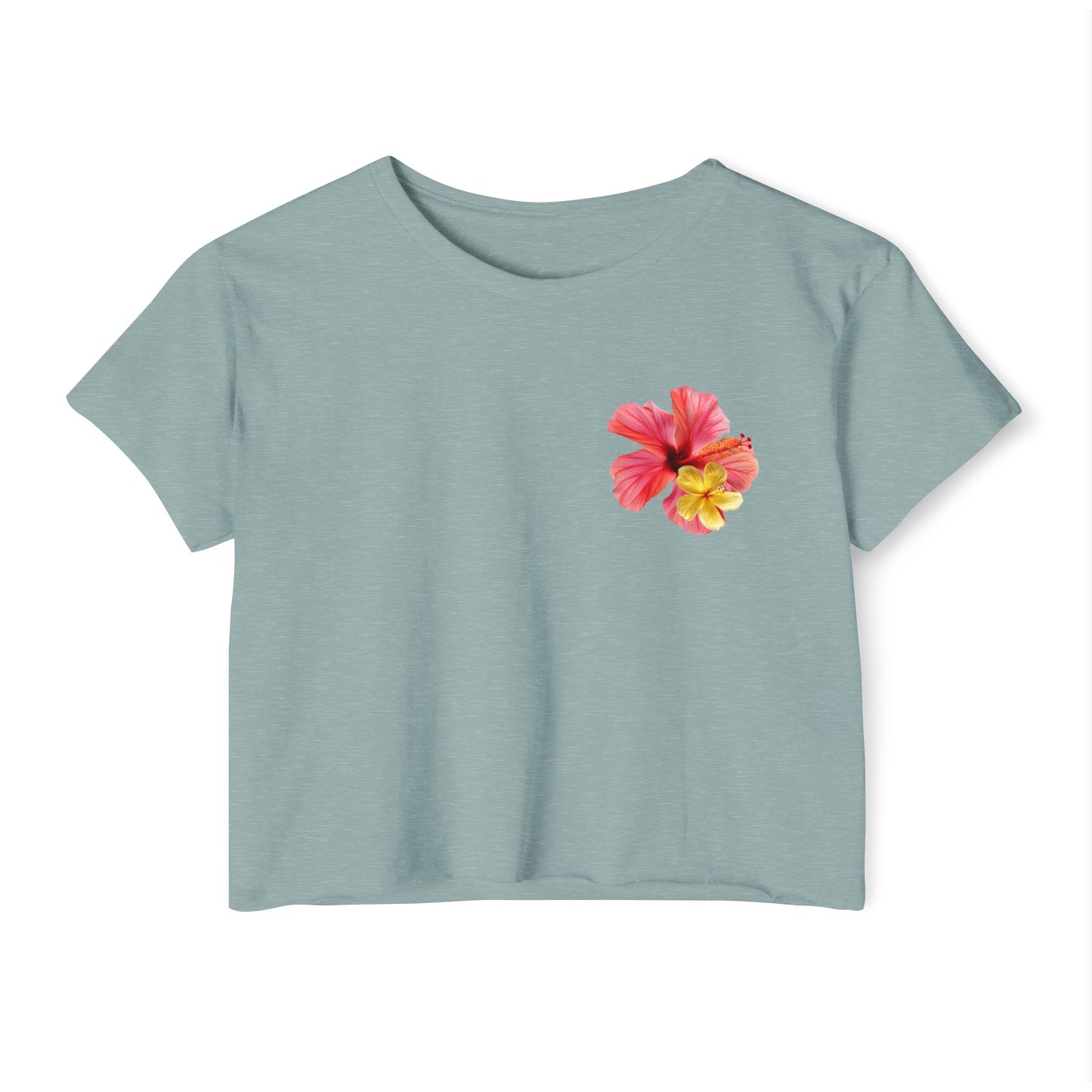 Floral Hibiscus Crop Top