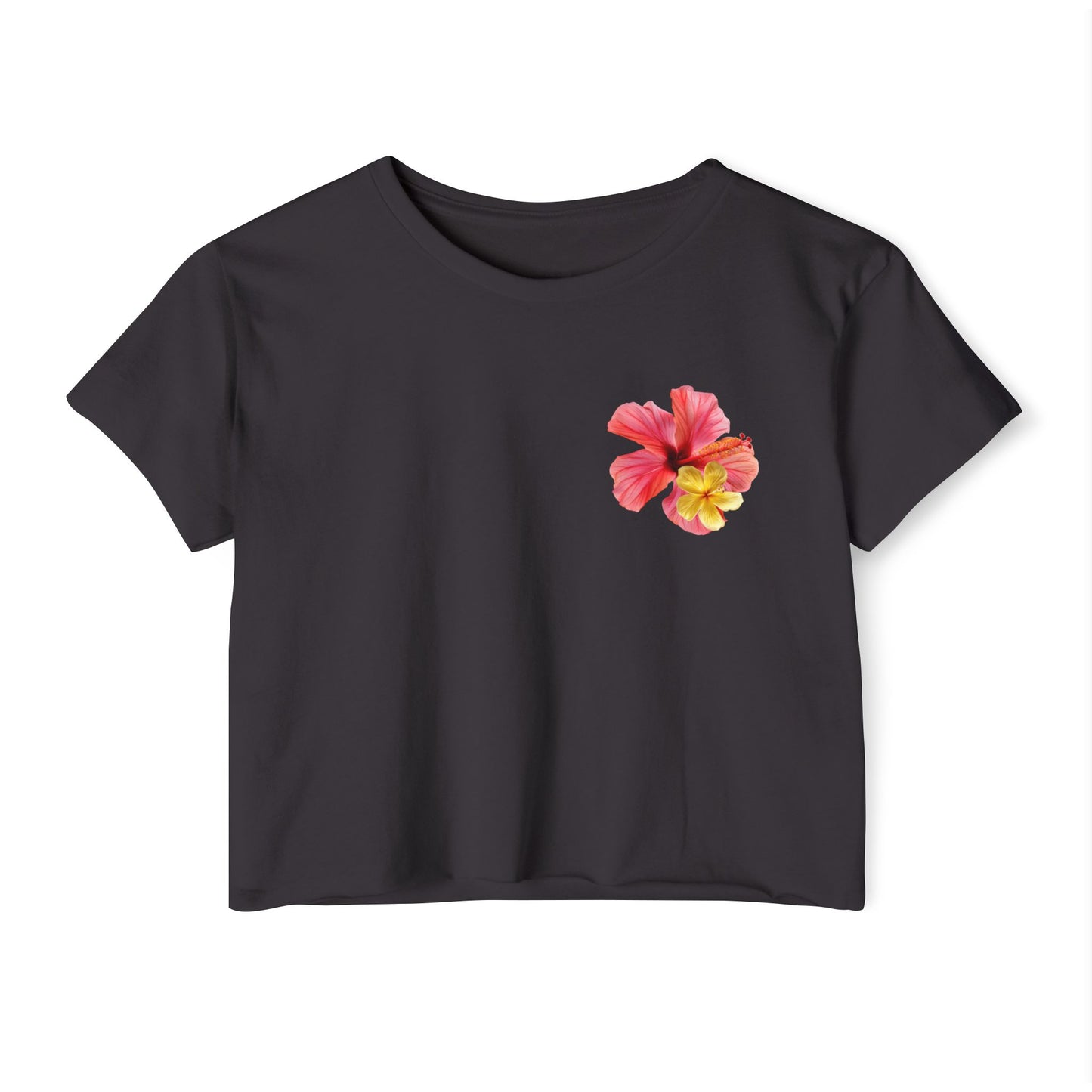 Floral Hibiscus Crop Top