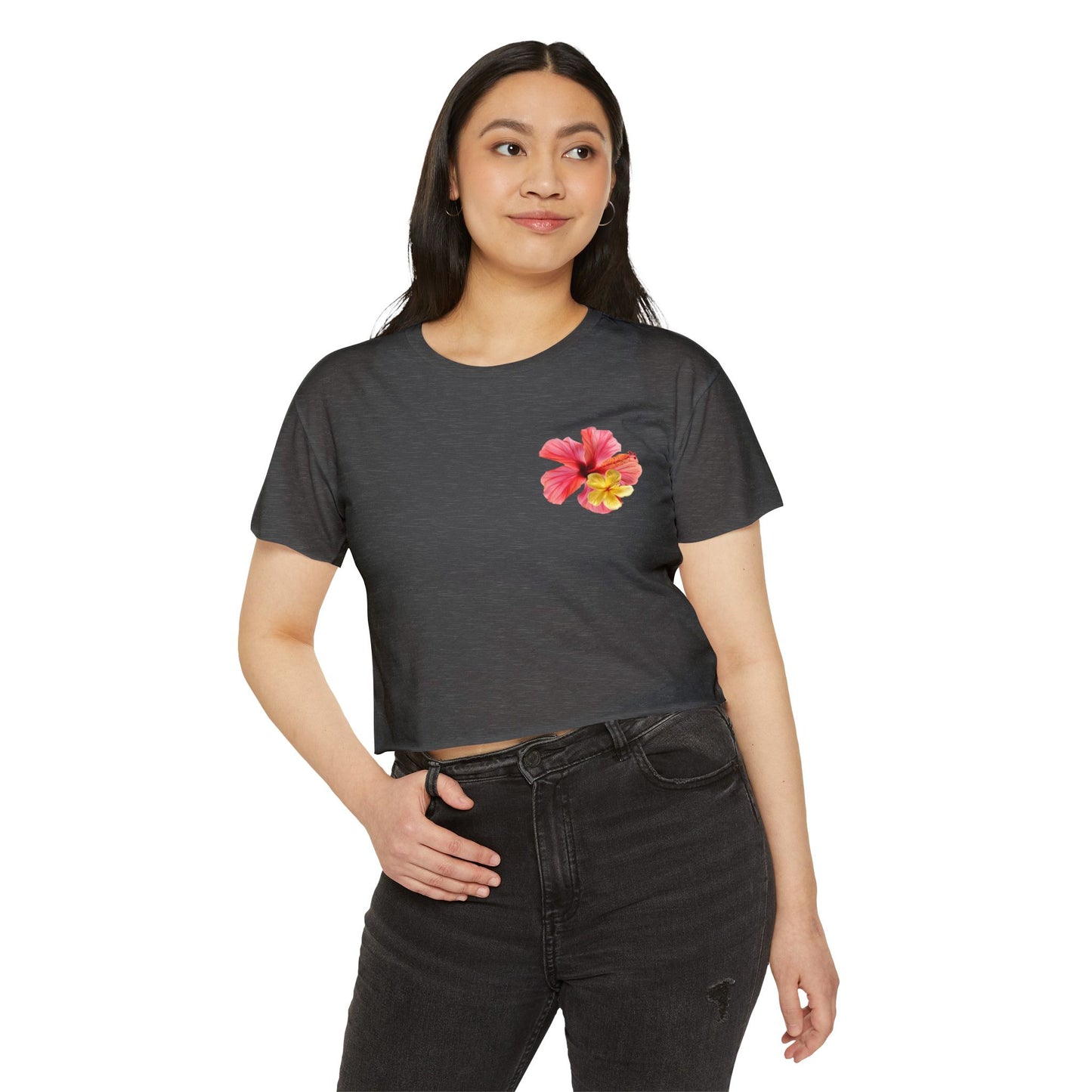 Floral Hibiscus Crop Top