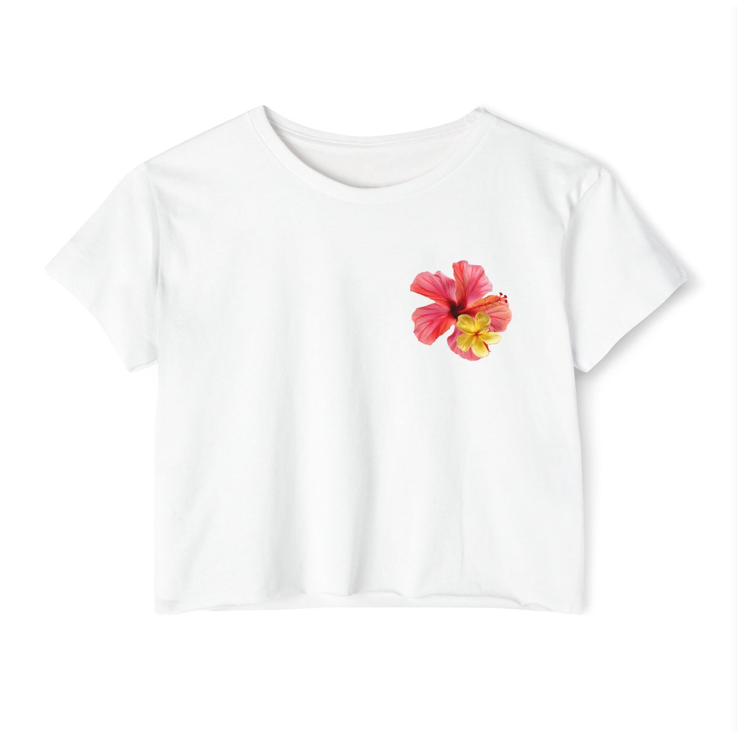 Floral Hibiscus Crop Top
